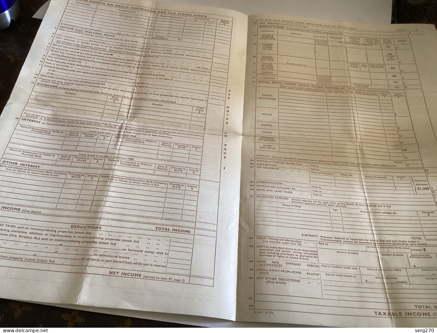 1969 Tax Table New South Wales Personal Return 1968 1969 Australia - Australia