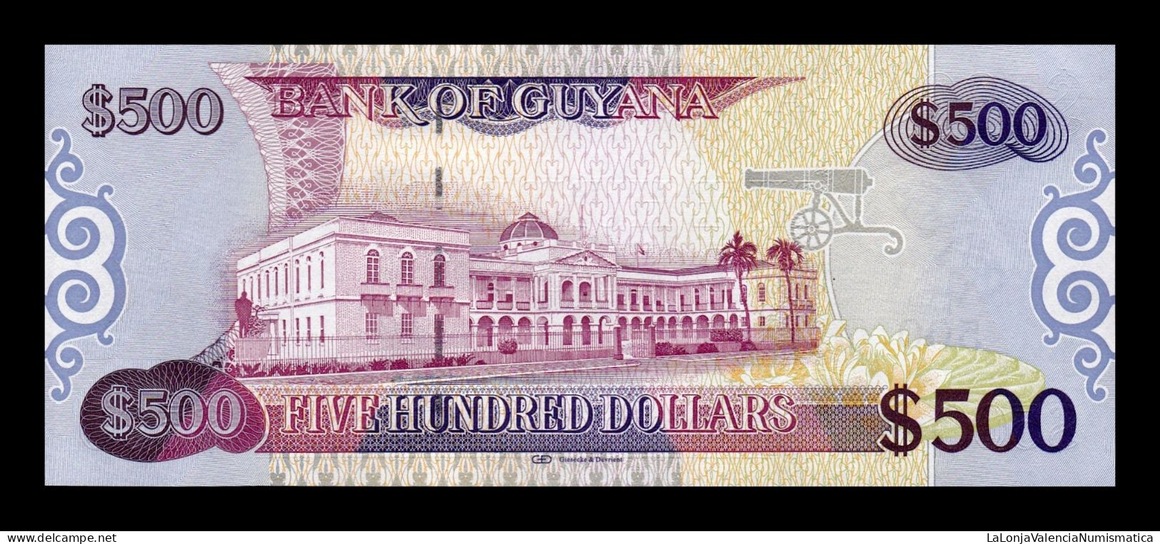 Guyana 500 Dollars 2019 Pick 37b Sc Unc - Guyana