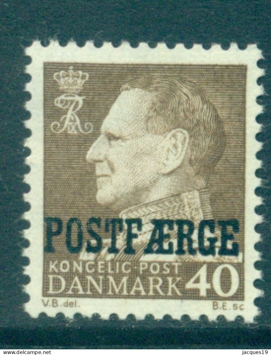 Dänemark Paket-Marke 1967 König Frederik IX 40 Ø Dunkelolivbraun Mi 41 MNH - Postpaketten