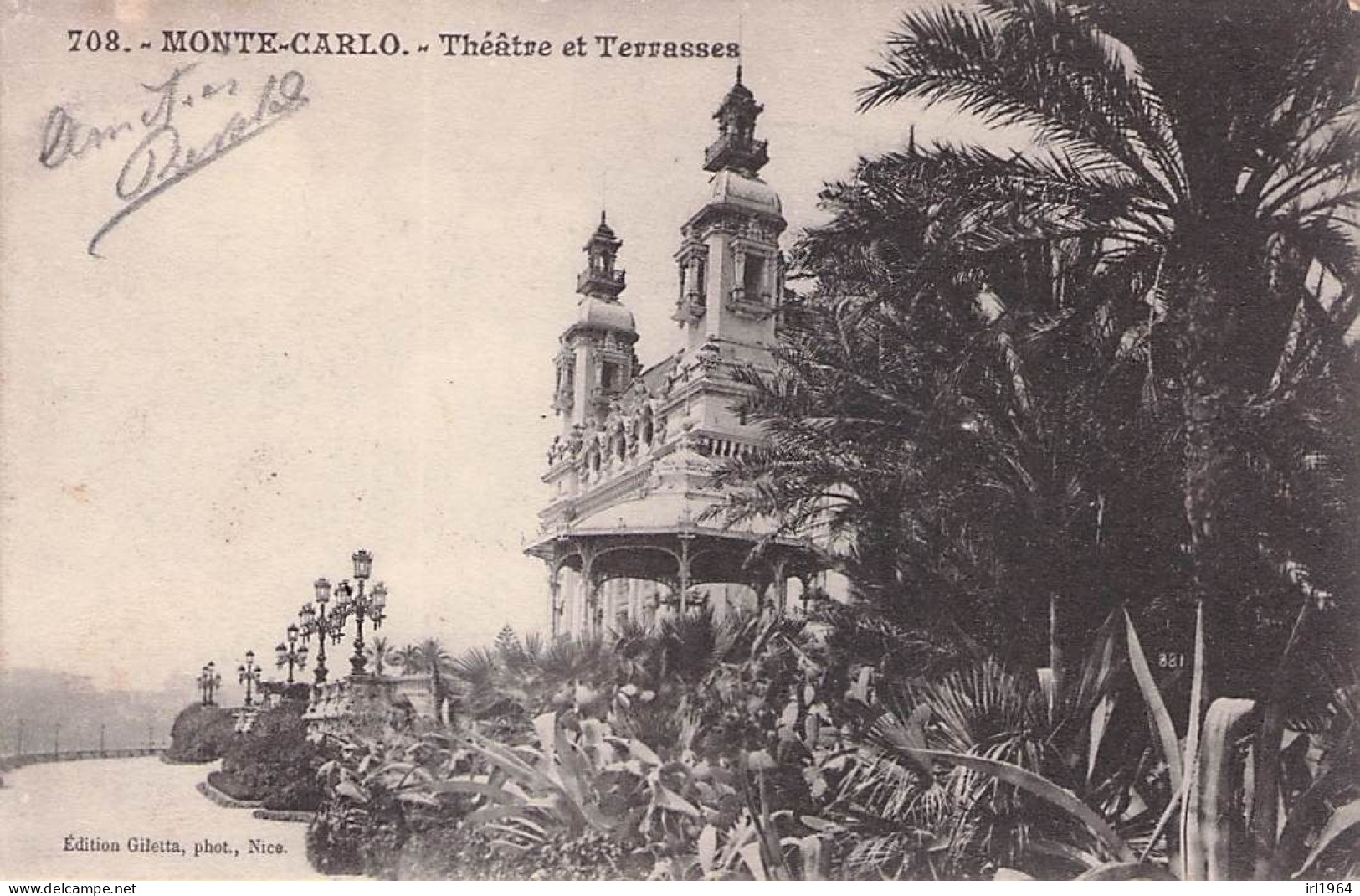 MONACO MONTE CARLO THEATRE ET TERRASSES 1904 - Monte-Carlo