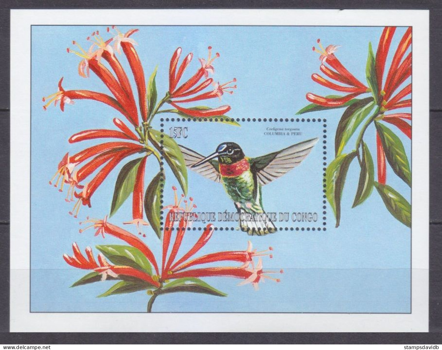 2000 Congo Kinshasa 1498/B94 Birds 5,50 € - Colibris