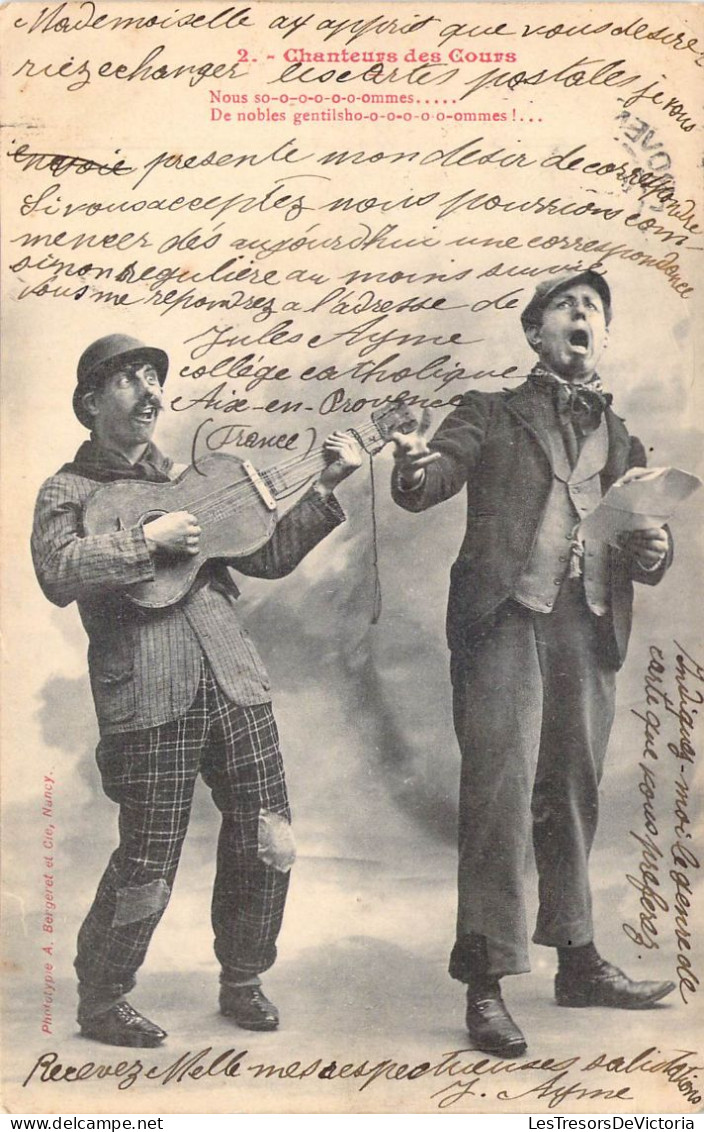 CARTES HUMOURISTIQUES - Chanteurs Des Cours - Nous So O O O Mmes De Nobles Gentilsho O O Mmes - Carte Postale Ancienne - Humorkaarten