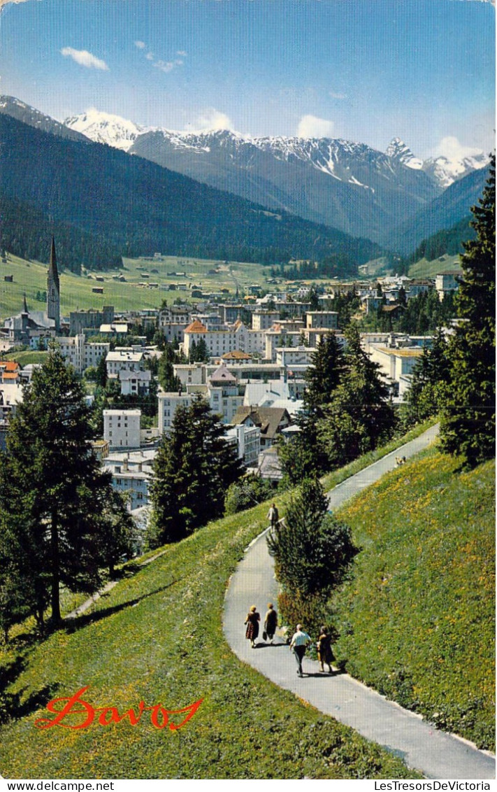 SUISSE - Davos Mit Blick Auf Tinzenhorn - Carte Postale Ancienne - Davos