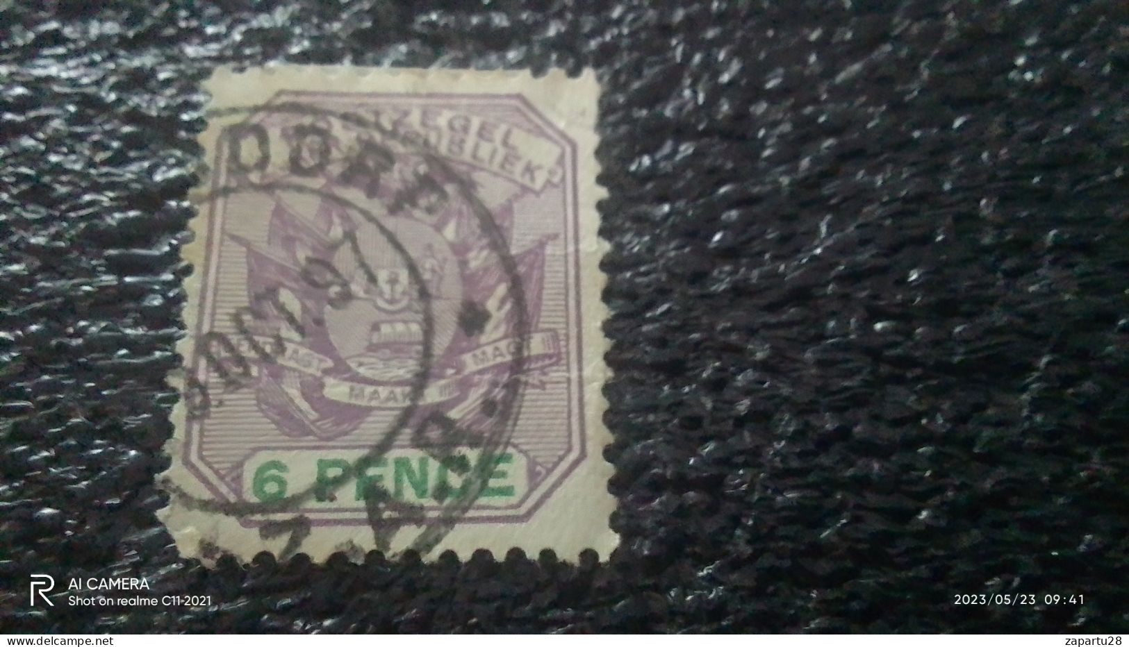 GUNEY AFRİKA CUMHURİYETİ--1896-97         6P          USED - Nueva República (1886-1887)