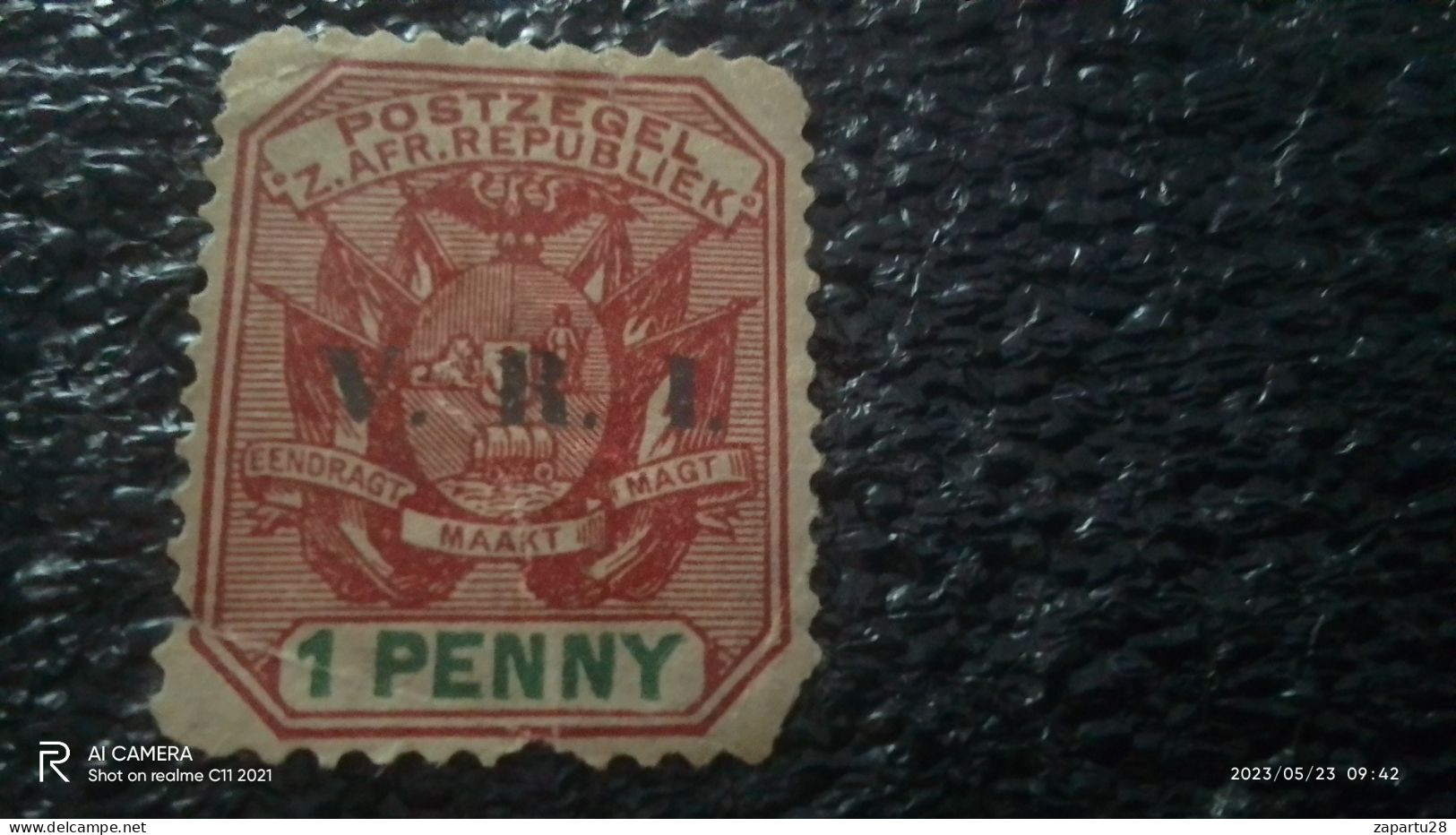 GUNEY AFRİKA CUMHURİYETİ--1895        1P      OVERPRİNTED    USED - Nouvelle République (1886-1887)