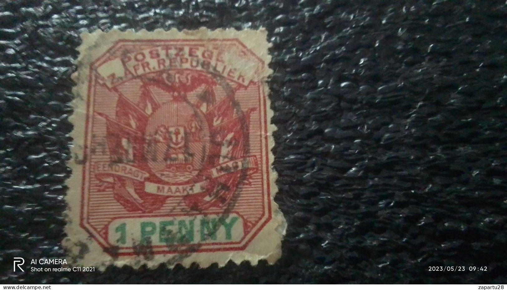 GUNEY AFRİKA CUMHURİYETİ--18957       1P          USED - Neue Republik (1886-1887)