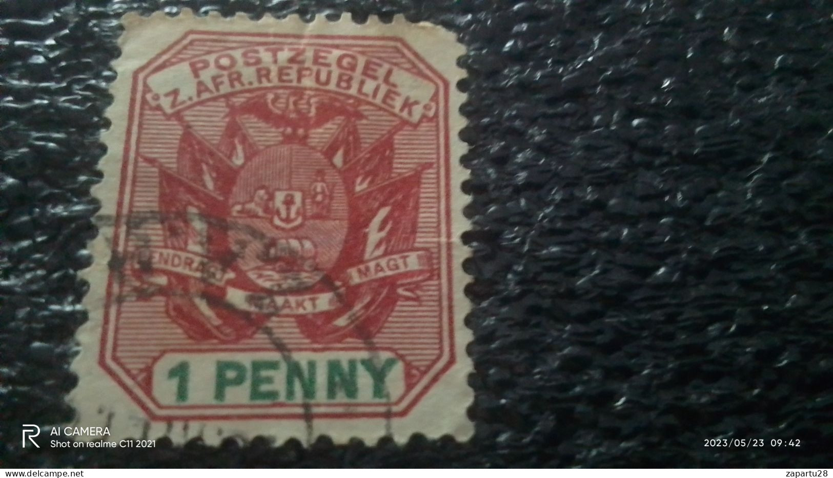 GUNEY AFRİKA CUMHURİYETİ--18957       1P          USED - Neue Republik (1886-1887)