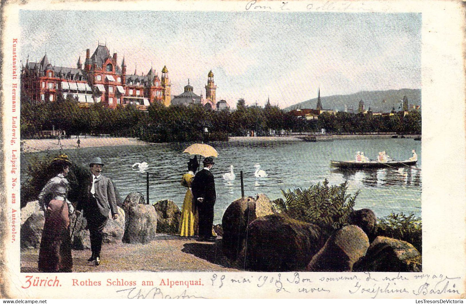 SUISSE - Zurich - Rothes Schloss Am Alpenquai - Carte Postale Ancienne - Zürich