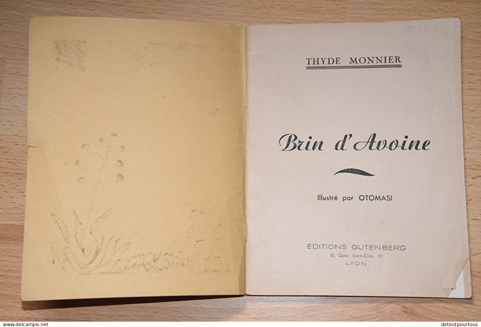 Brin D'avoine Conte (à Bandol) De Thyde Monnier Illustrations De Otomasi (editions Gutemberg Lyon 1946) - Cuentos