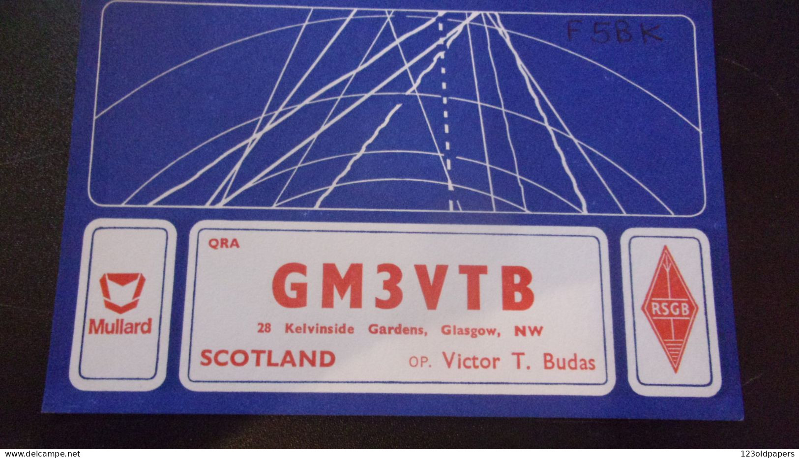 QSL RADIO AMATEUR  ECOSSE  SCOTLAND  GLASGOWS - Other & Unclassified