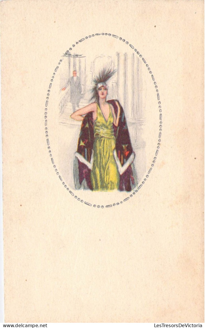 Illustrateur - Mauzan - Felle En Robe Dans Un Médaillon  - Carte Postale Ancienne - Mauzan, L.A.