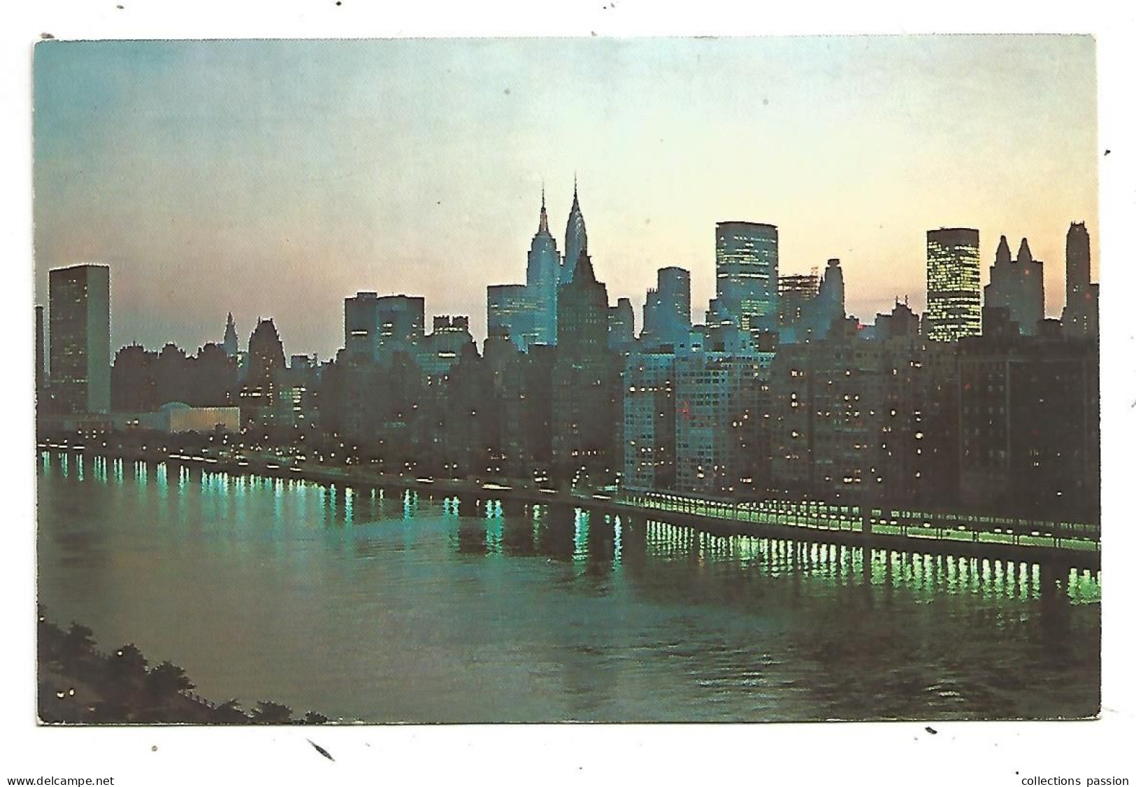 Cp, ETATS UNIS, NEW YORK CITY, Queensboro Bridge , United Nations, Voyagée - Other Monuments & Buildings