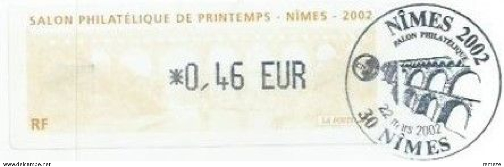 LISA - 2002 -  Nimes Salon De Printemps  ( 0,46 € Enveloppe Avec Cachet 1er Jour ) + Recu - 1999-2009 Geïllustreerde Frankeervignetten