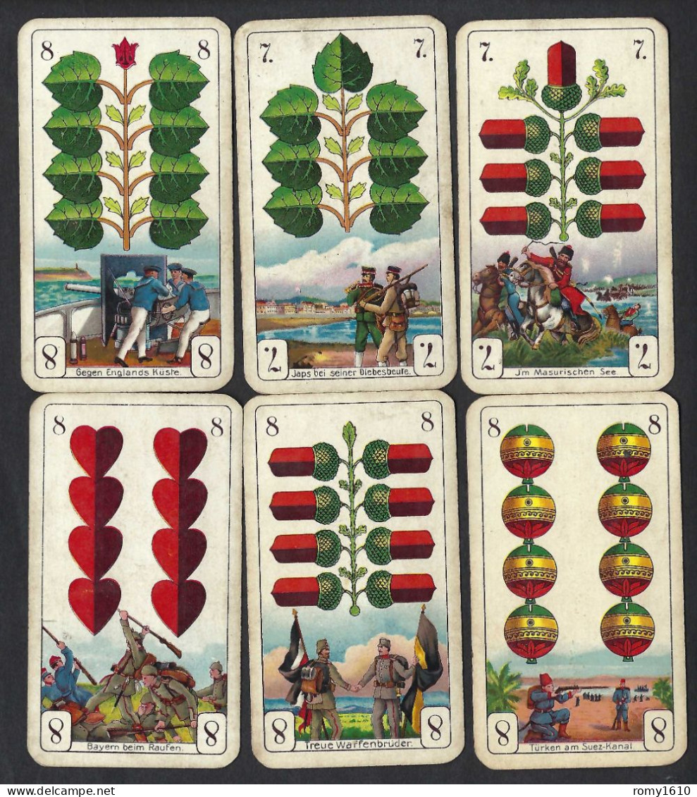 ANCIEN JEU DE CARTES  Guerre 1914-18 -  32 Cartes ALTENBURG - Allemagne. - 32 Cards