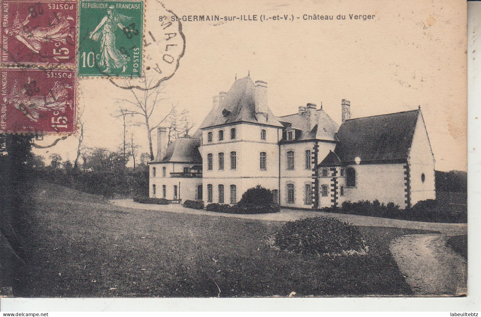 SAINT GERMAIN SUR ILLE - Château Du Verger  PRIX FIXE - Saint-Germain-sur-Ille