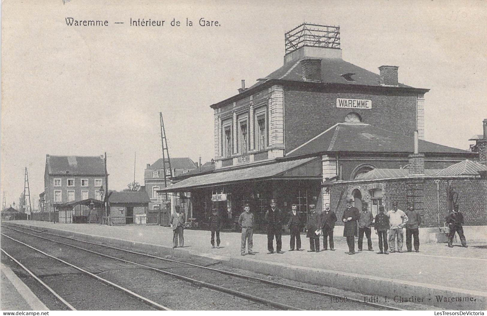 Belgique - Waremme - Intérieur De La Gare - Edit. I. Charlier - Animé  -  Carte Postale Ancienne - Waremme