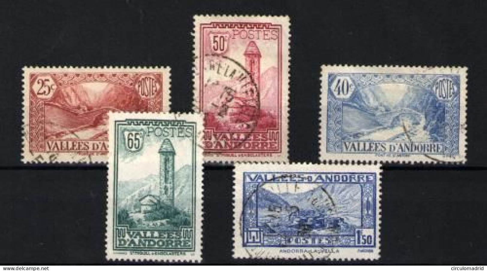 Andorra Francesa Nº 31,33,35/36 Y 40.  Año 1931 - Used Stamps