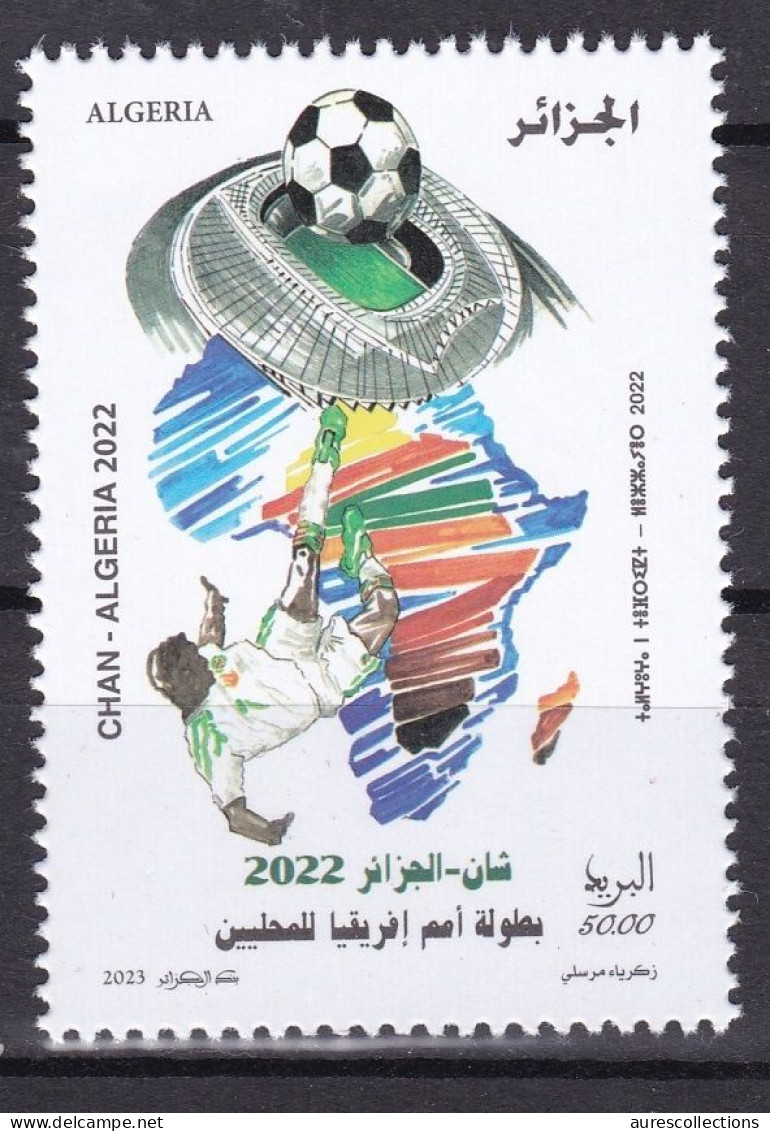 ALGERIE ALGERIA 2023 - FOOTBALL SOCCER - CHAN CHAMPIONNAT COUPE D'AFRIQUE DES NATIONS DES JOUEURS LOCAUX - RARE MNH - Copa Africana De Naciones