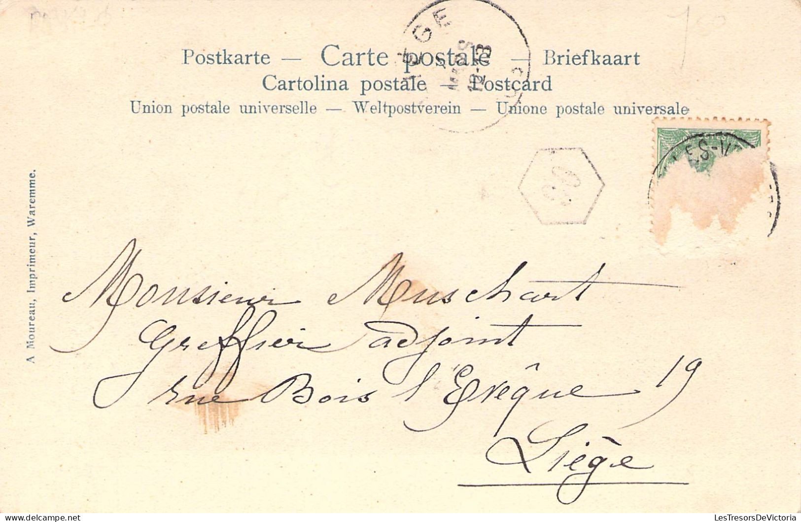Belgique - Waremme - Gare Vicinale - Animé - A. Moureau -  Carte Postale Ancienne - Waremme
