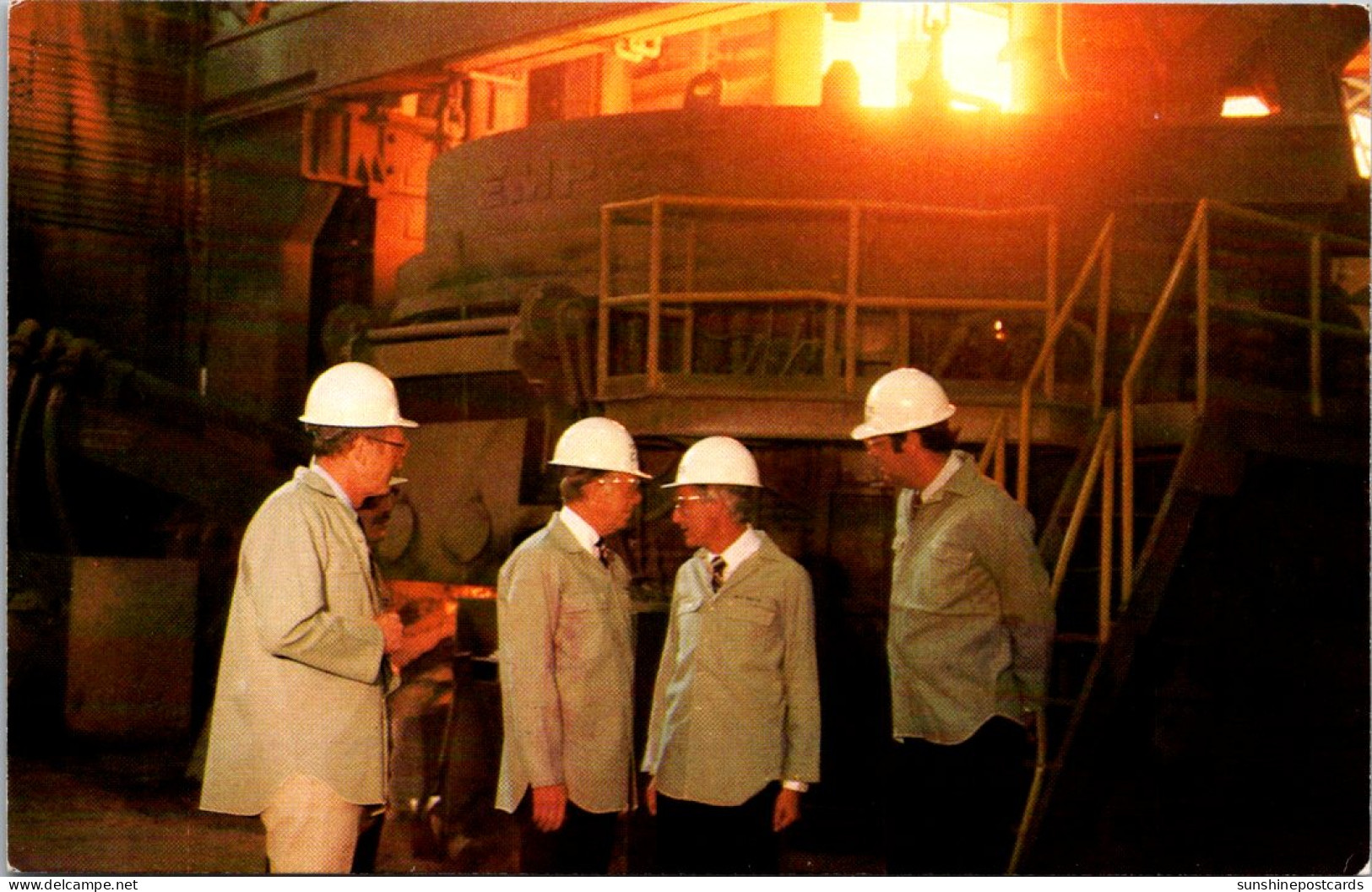 President Jimmy Carter Visiting Steel Mill In New Jersey 1980 - Presidenti