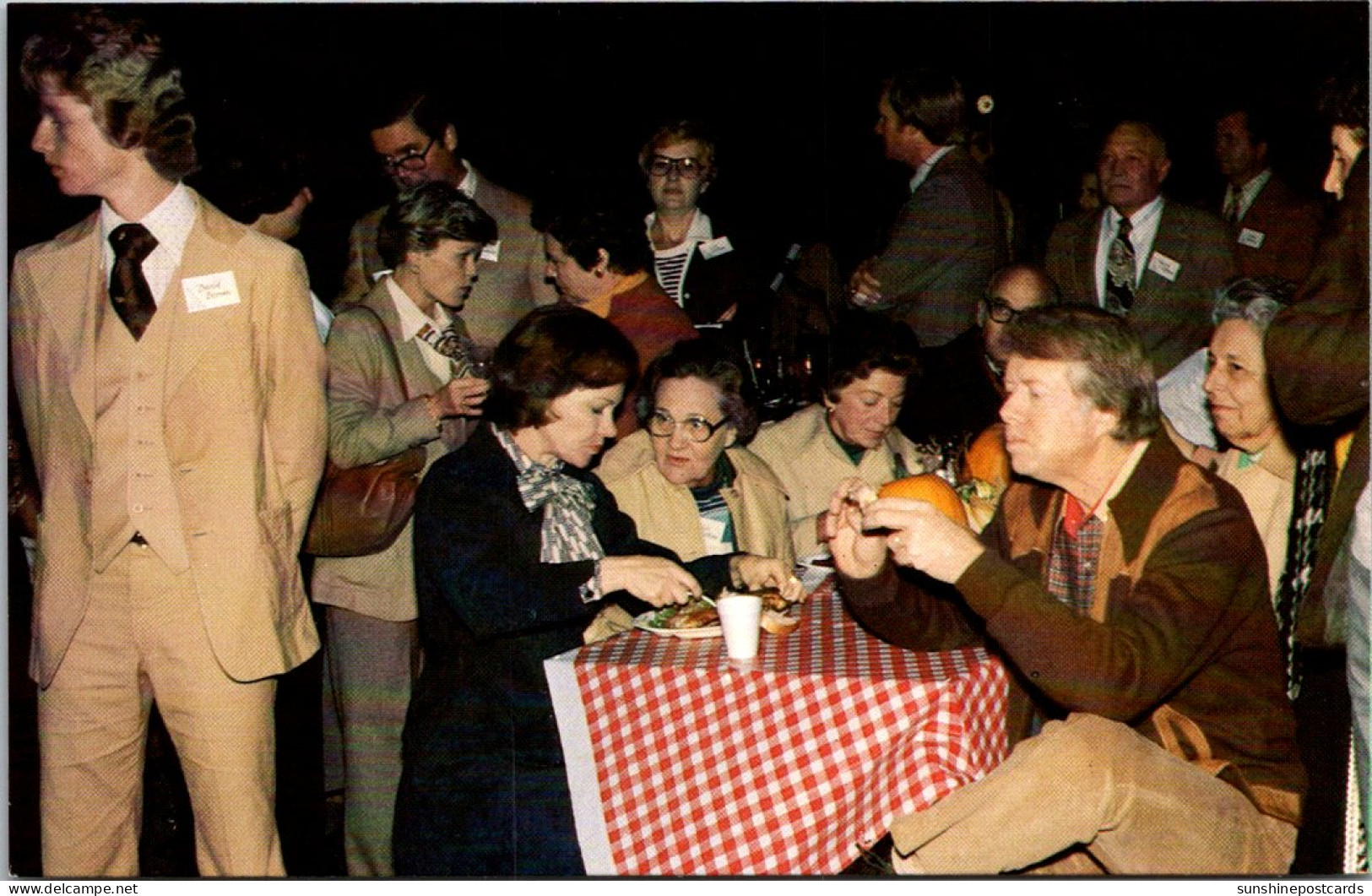 President Jimmy Carter And Mrs Carter Enjoyiong Barbecue Dinner On South Lawn Of The White House July 1979 - Presidents