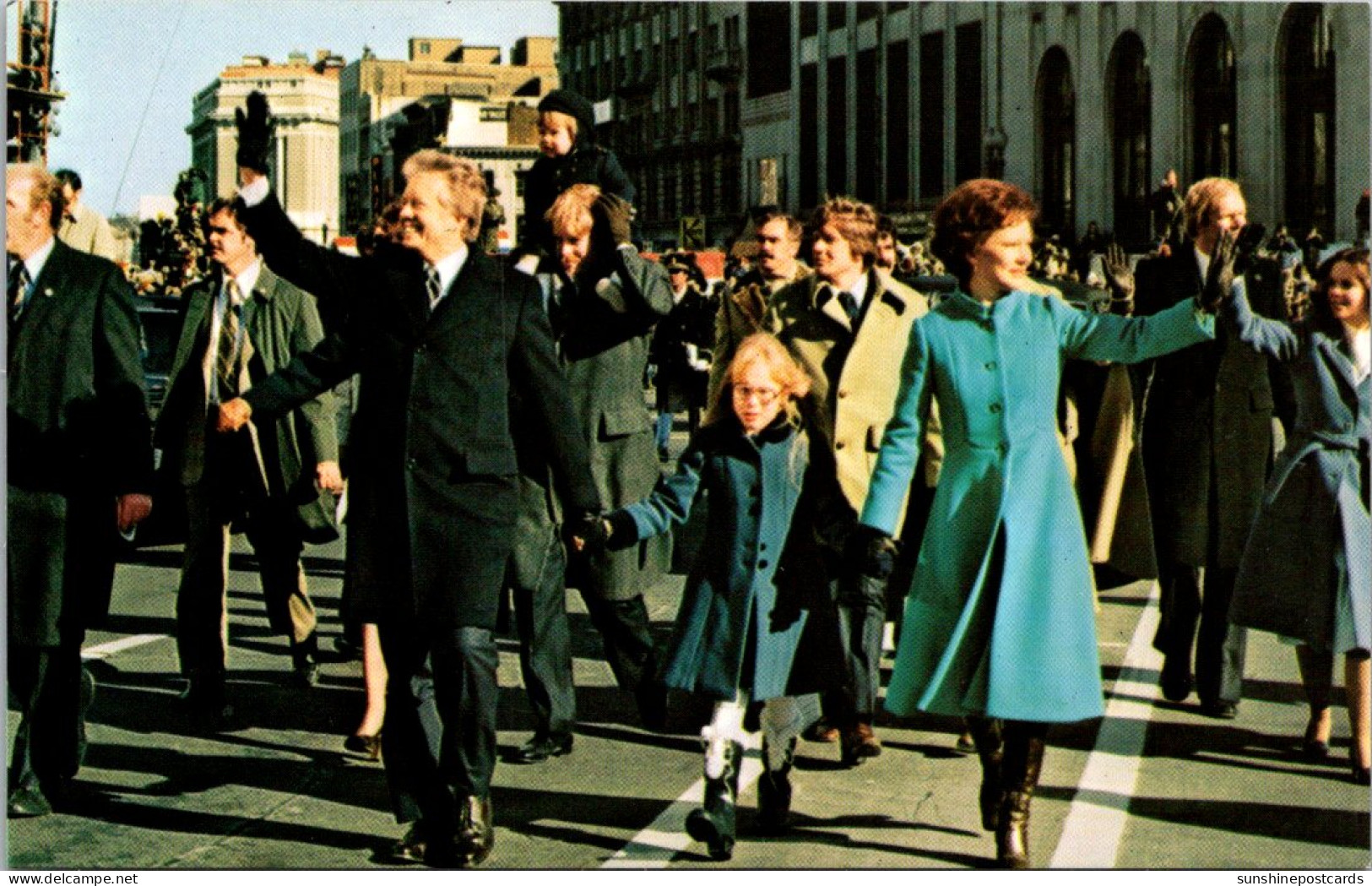 President Jimmy Carter And Mrs Carter On The Inaugural Walk 20 January 1977 - Présidents