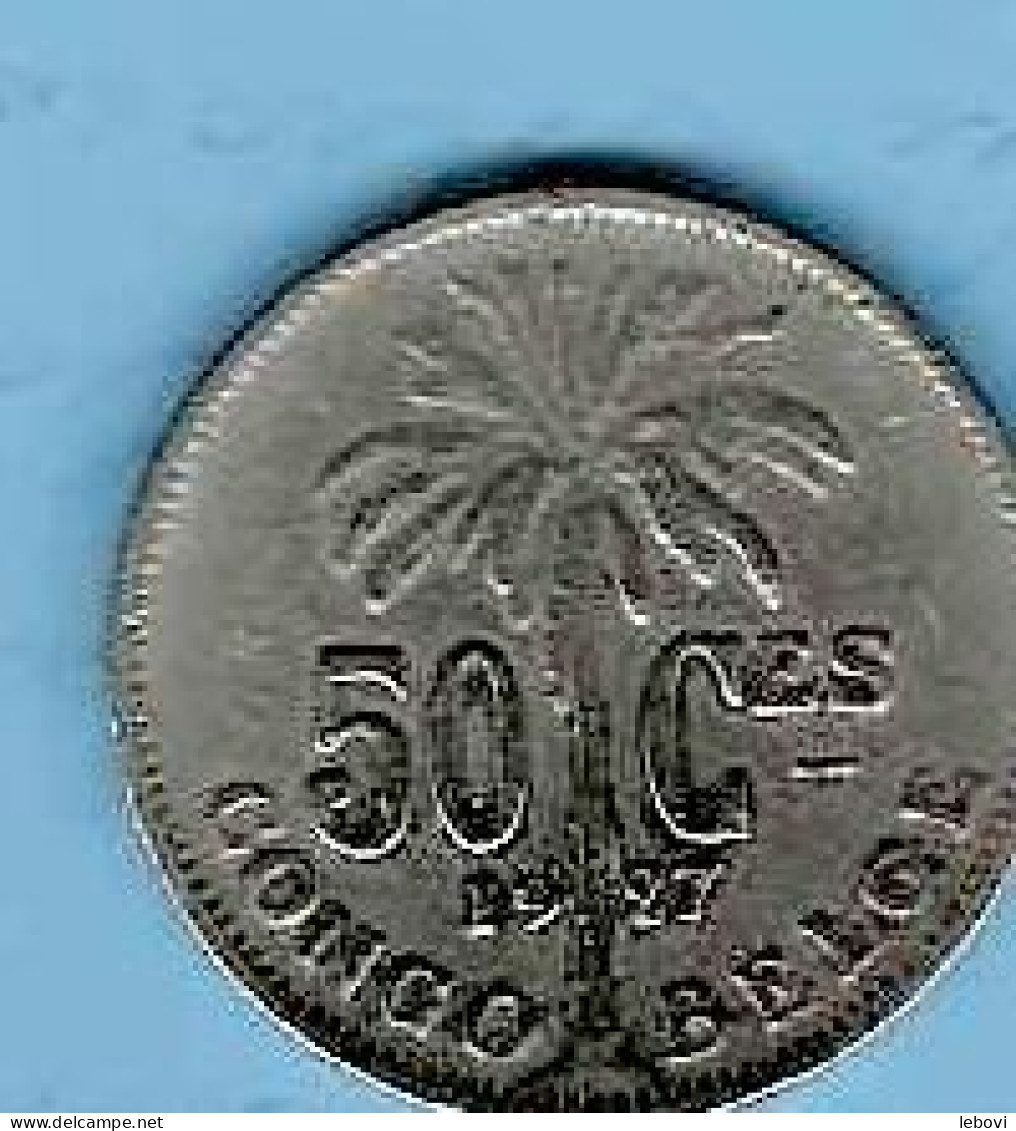 Congo Belge – 50 Centimes 1927 FR - 1910-1934: Albert I