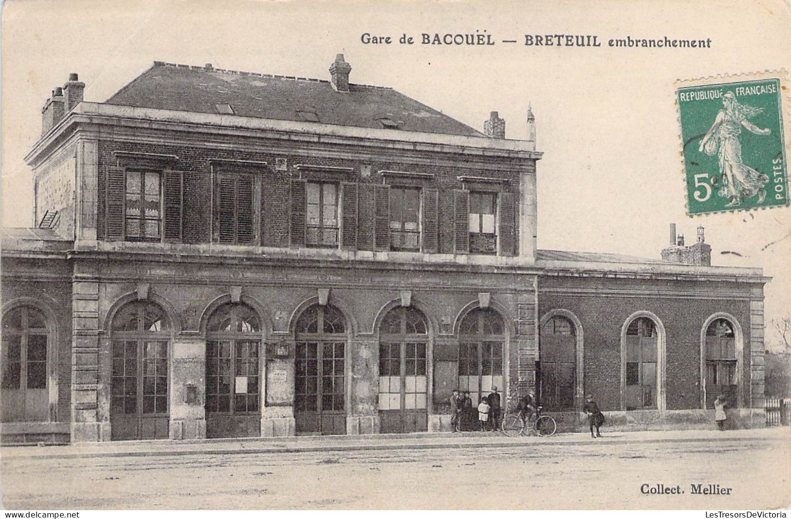 France - Gare De Bacouel Breteuil Embranchement - Collect. Mellier - Animé -  Carte Postale Ancienne - Breteuil