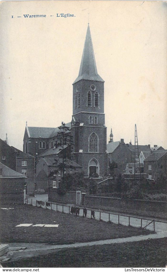 Belgique - Waremme - L'église - Phot. H. Bertels - Oblitéré 1911 -  Carte Postale Ancienne - Waremme