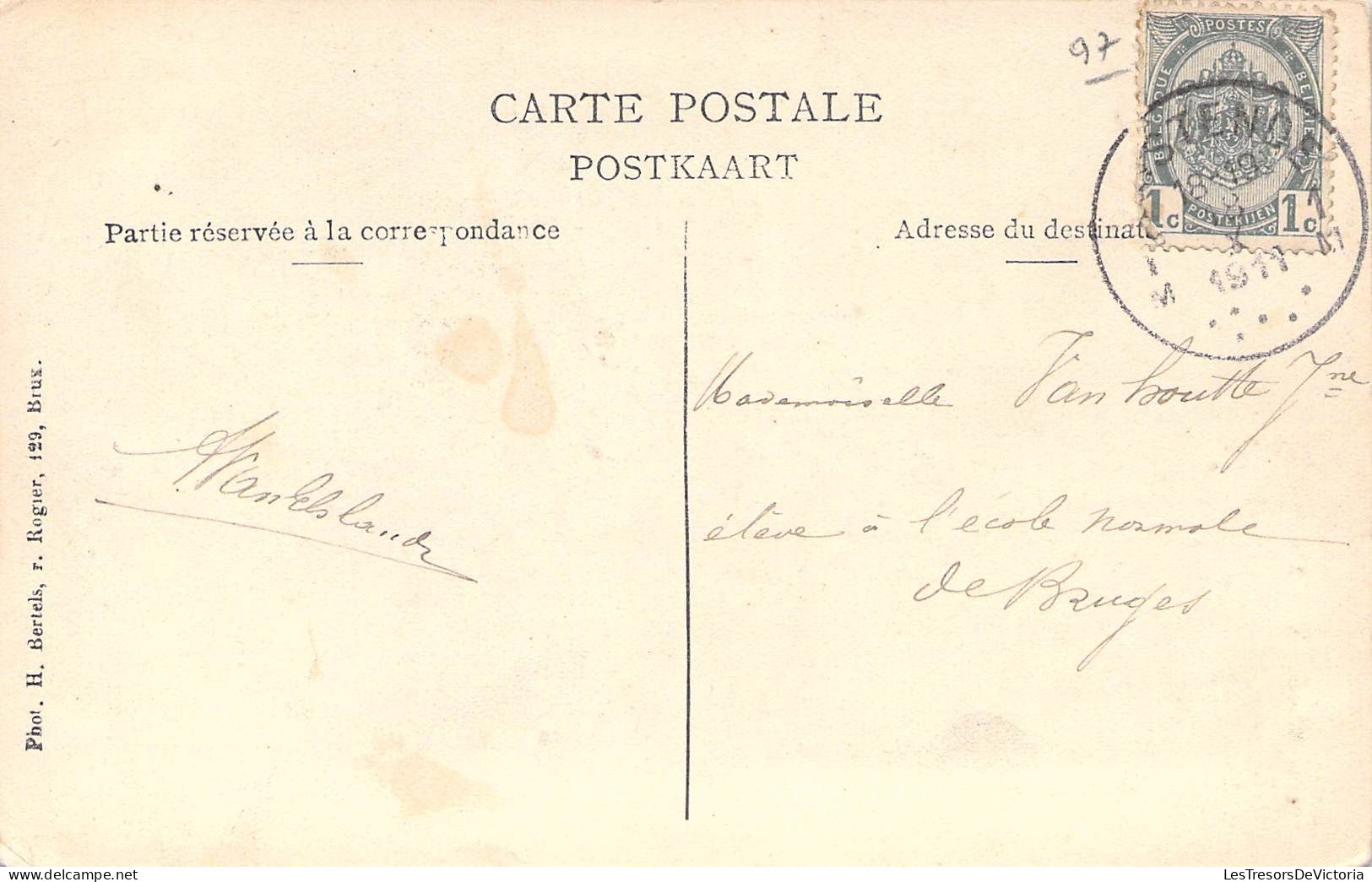 Belgique - Waremme - L'église - Phot. H. Bertels - Oblitéré 1911 -  Carte Postale Ancienne - Borgworm