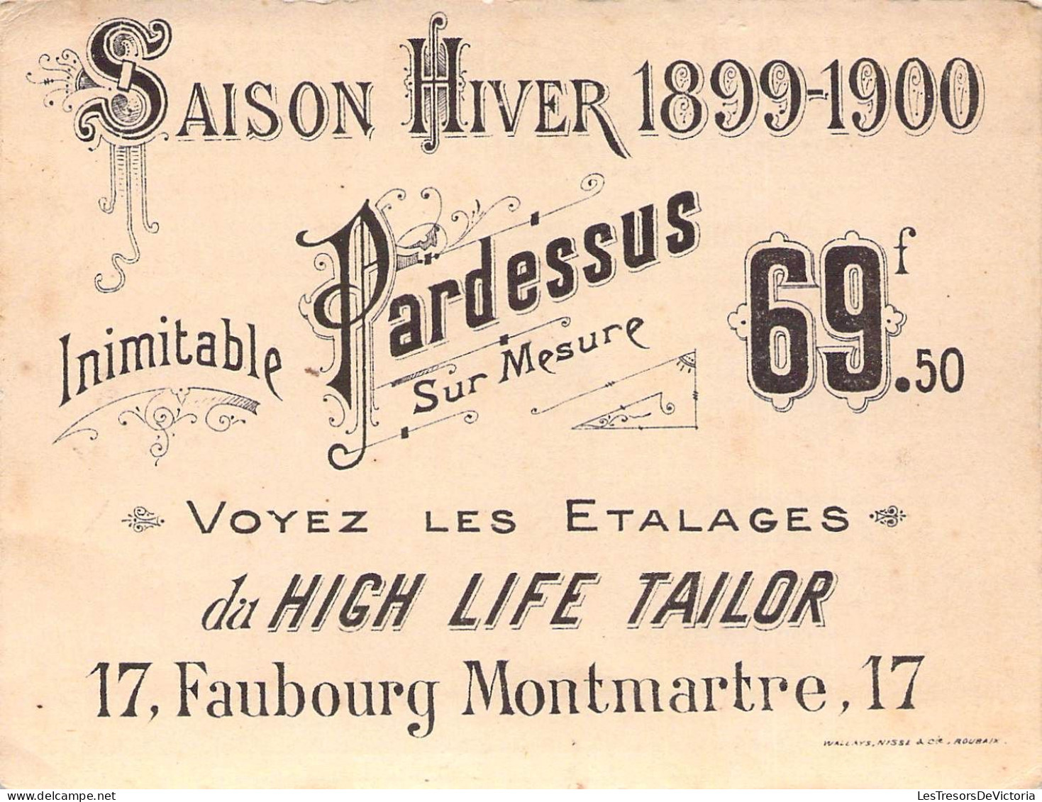 Publicité - High Life Tailor - Saison D'hiver - Inimitable Pardessus Sur Mesure -  Carte Postale Ancienne - Borgworm