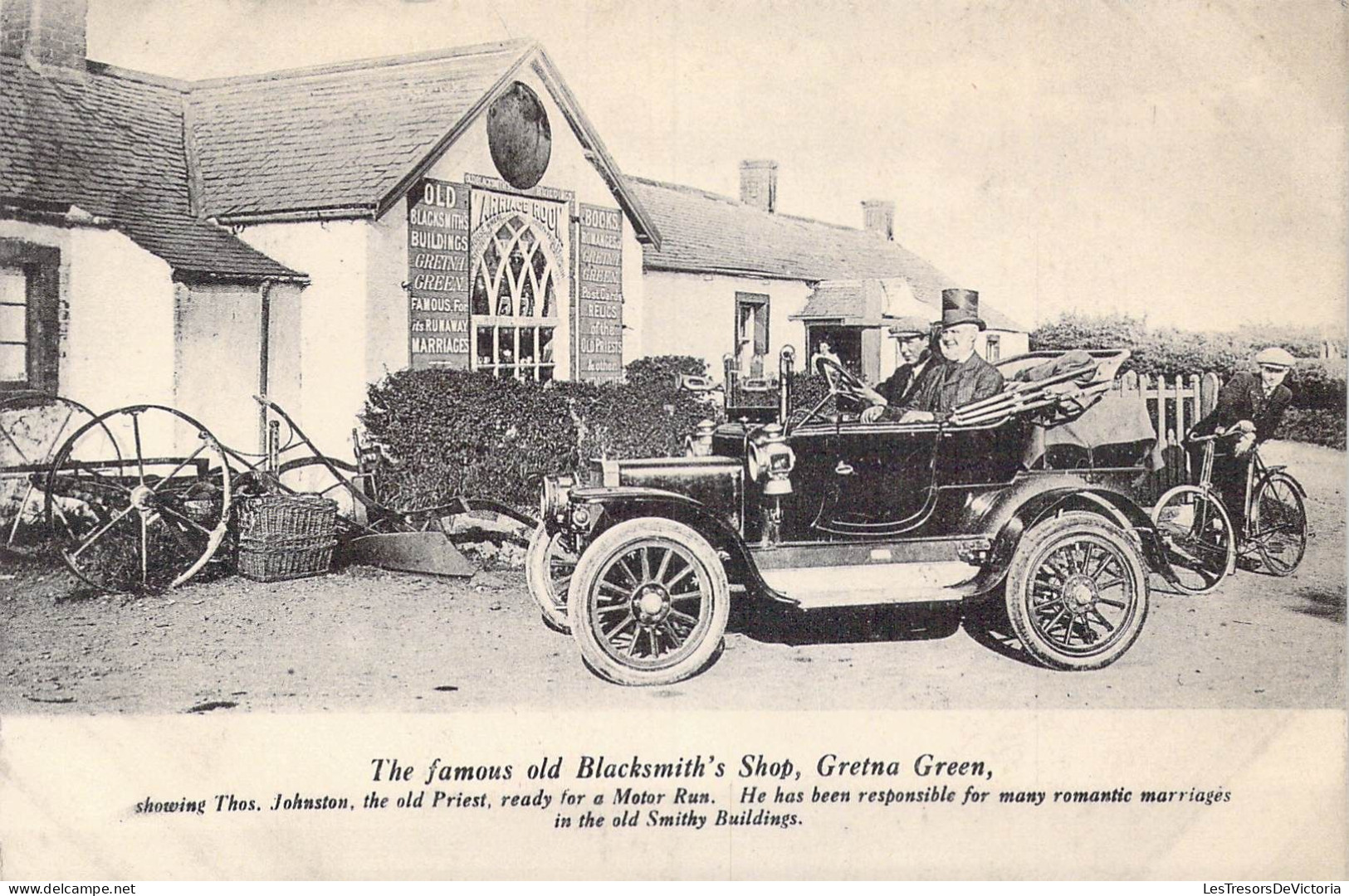 TRANSPORTS - Voitures - The Famous Old Blacksmith's Shop - Gretna Green - Carte Postale Ancienne - Andere & Zonder Classificatie