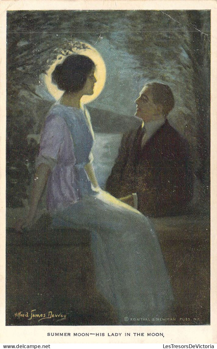 COUPLES - Summer Moon - His Lady In The Moon - Carte Postale Ancienne - Couples