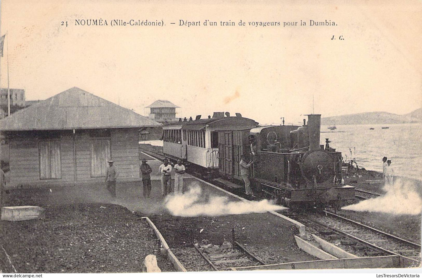 Nouvelle Calédonie - Nouméa - Départ D'un Train De Voyageurs Pour La Dumbia - Train Vapeur  -  Carte Postale Ancienne - Neukaledonien