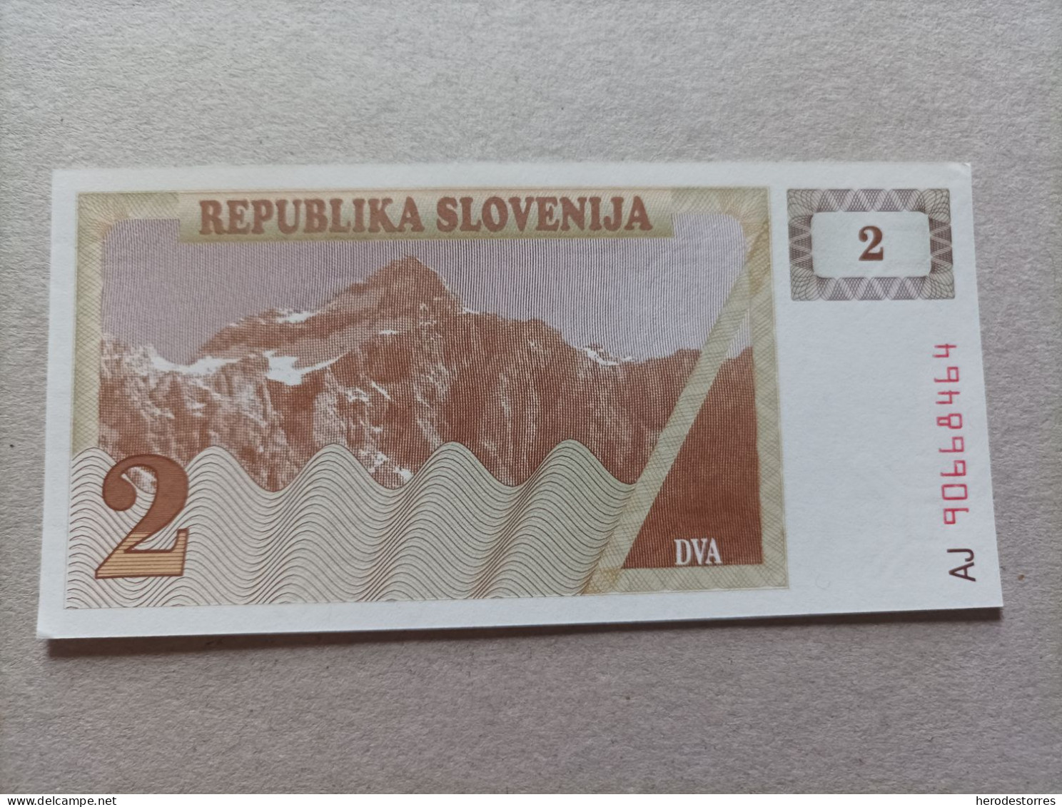 Billete De Eslovenia De 2 Tolarjev, Año 1990, AUNC - Slovenia