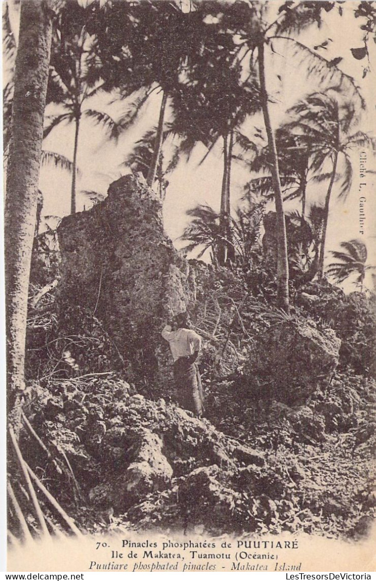 Nouvelle Calédonie  - Pinacles Phosphatées De Puutiare - Ile De Makatea - Tuamotu - Animé -  Carte Postale Ancienne - Nuova Caledonia