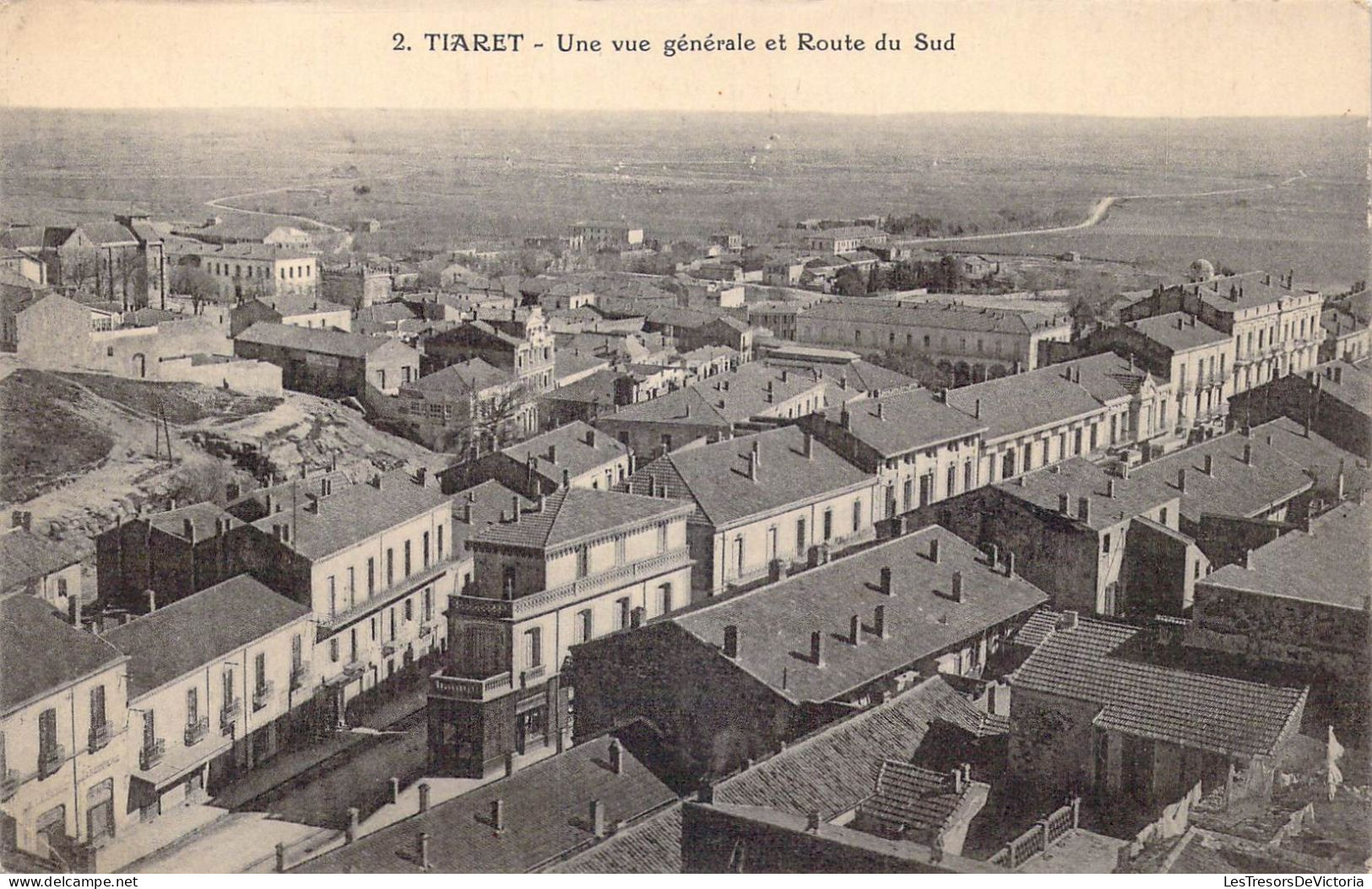 ALGERIE - Tiaret - Une Vue Générale Et Route Du Sud - Carte Postale Ancienne - Tiaret