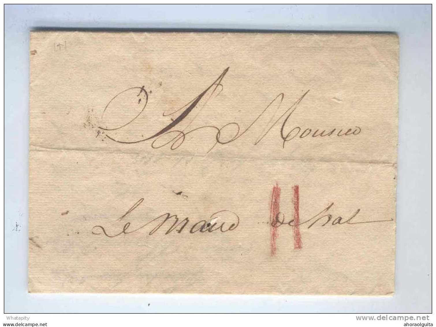 Lettre Précurseur De TERGAT 1812 Vers Le Maire De HAL - Taxation 2 Sols à La Craie Rouge = Messager  --  KK921 - 1794-1814 (French Period)