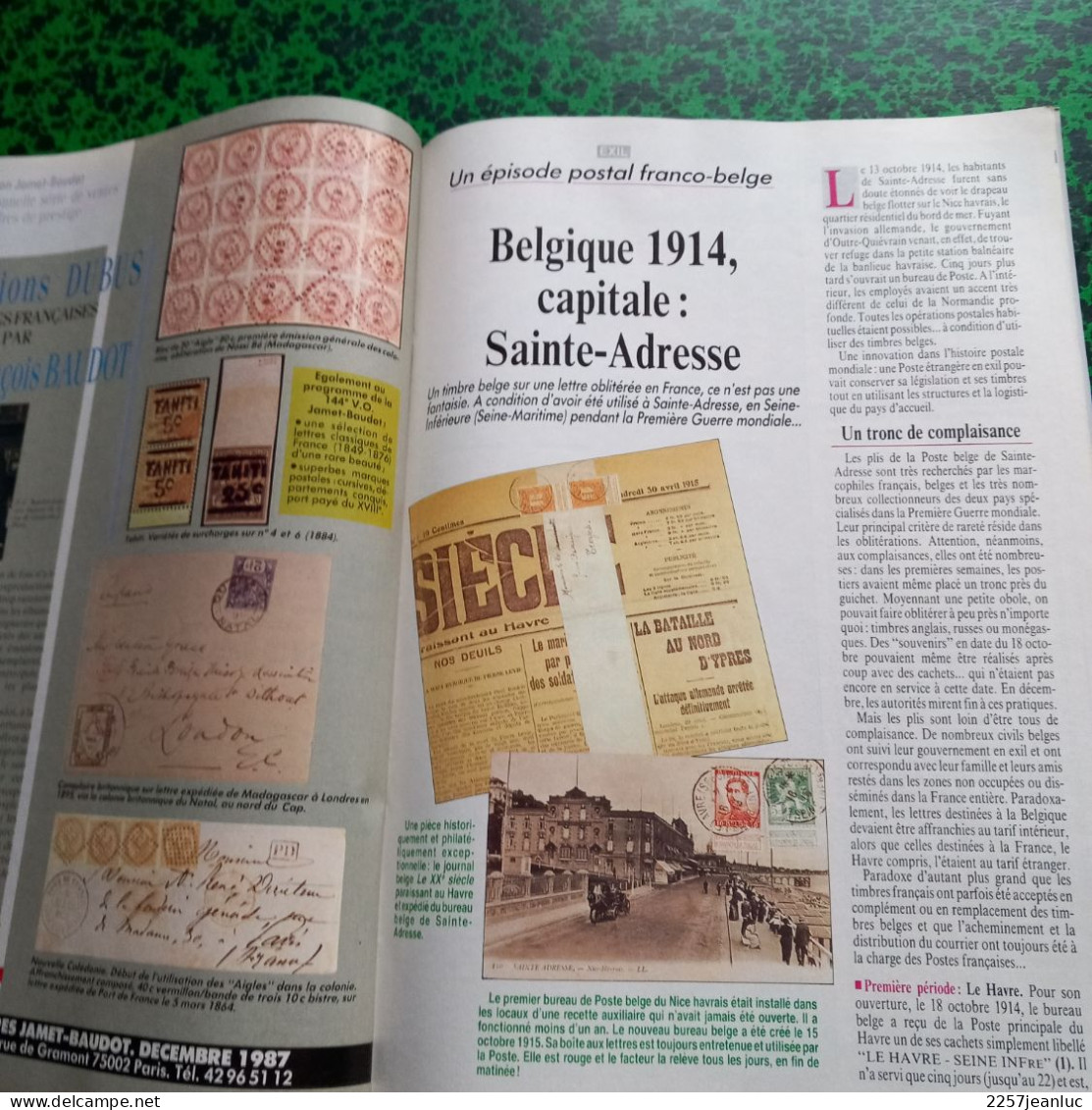 Magazines De La Philatélie * Timbroscopie N:41 De Novembre 1987 * Honneur à Blaise Cendrars .. - Francesi (dal 1941))