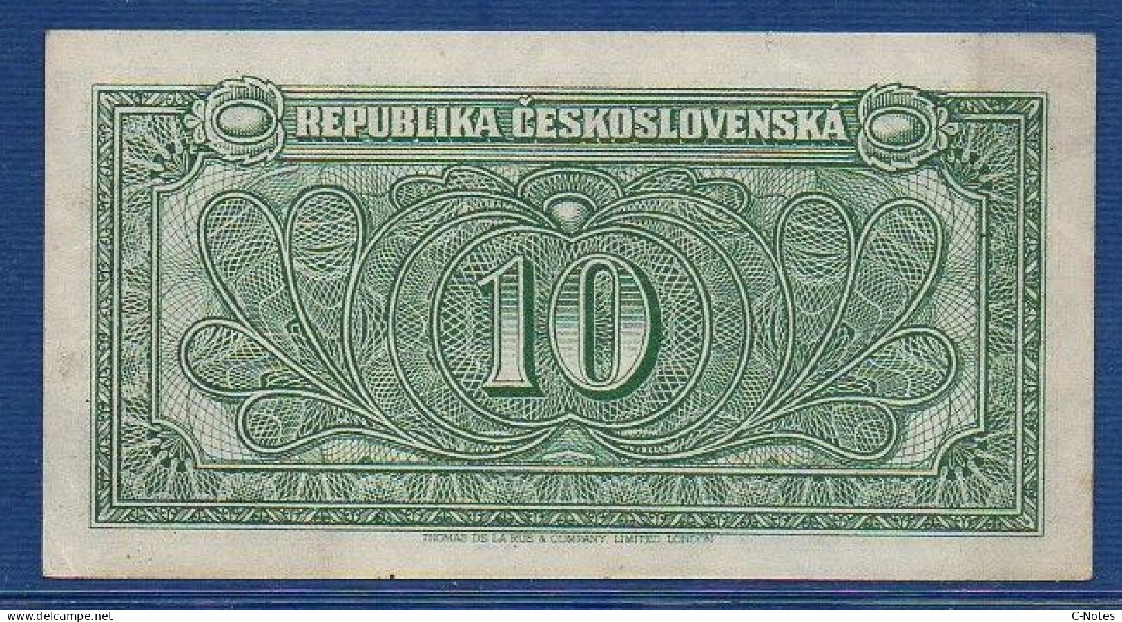 CZECHOSLOVAKIA - P.60a – 10 Korún ND (1945) XF, S/n V/Z 616071 - Tschechoslowakei