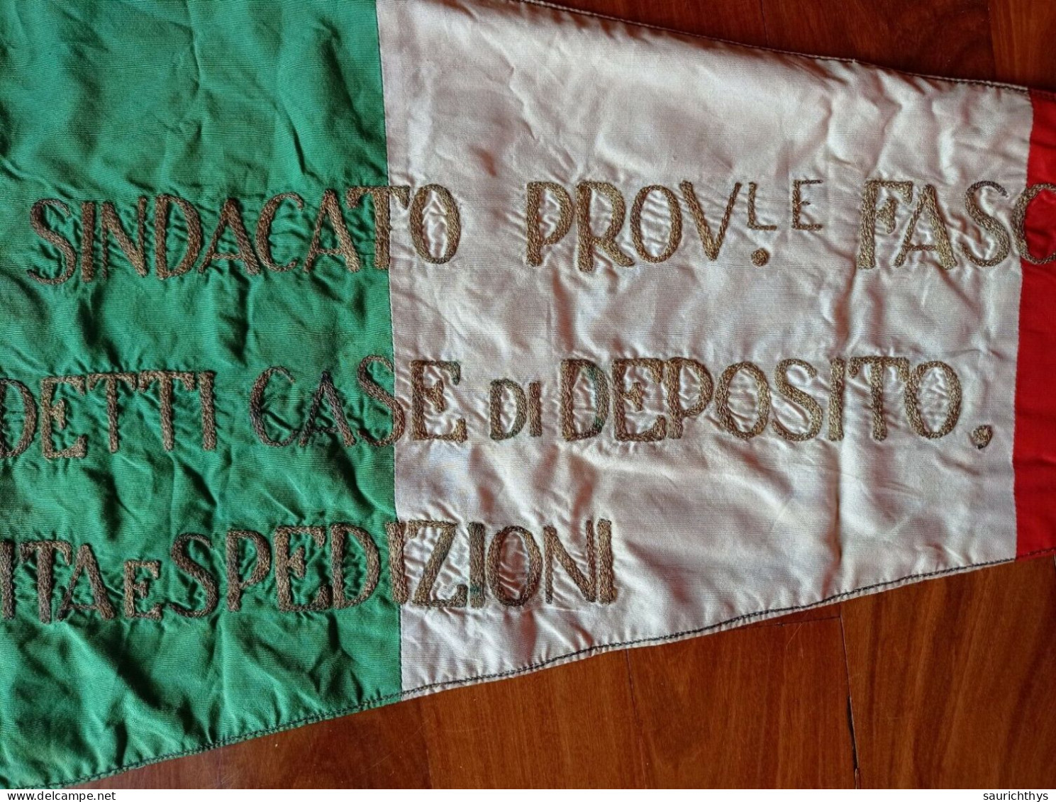 Gagliardetto Sindacato Provinciale Fascista Addetti Case Di Deposito Vendita E Spredizioni Grosseto Fascismo - Flags