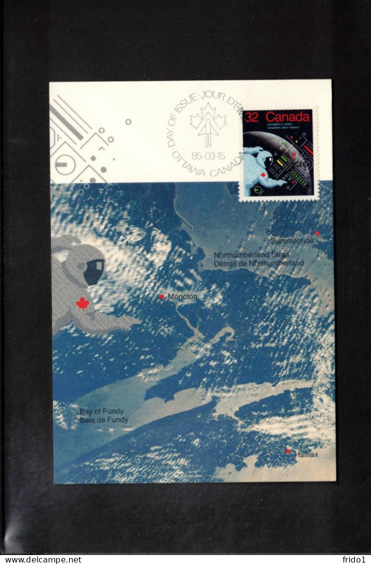 Canada 1985 Space / Weltraum Canadian Astronaut Marc Garneau Took This Photograph Interesting Postcard - Noord-Amerika