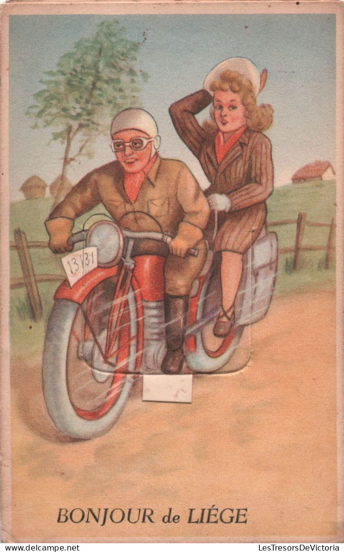 BELGIQUE - Liege - Cartre Systeme Moto Bonjour De Liege - Accordéon De Vues - Carte Postale Ancienne - Liege