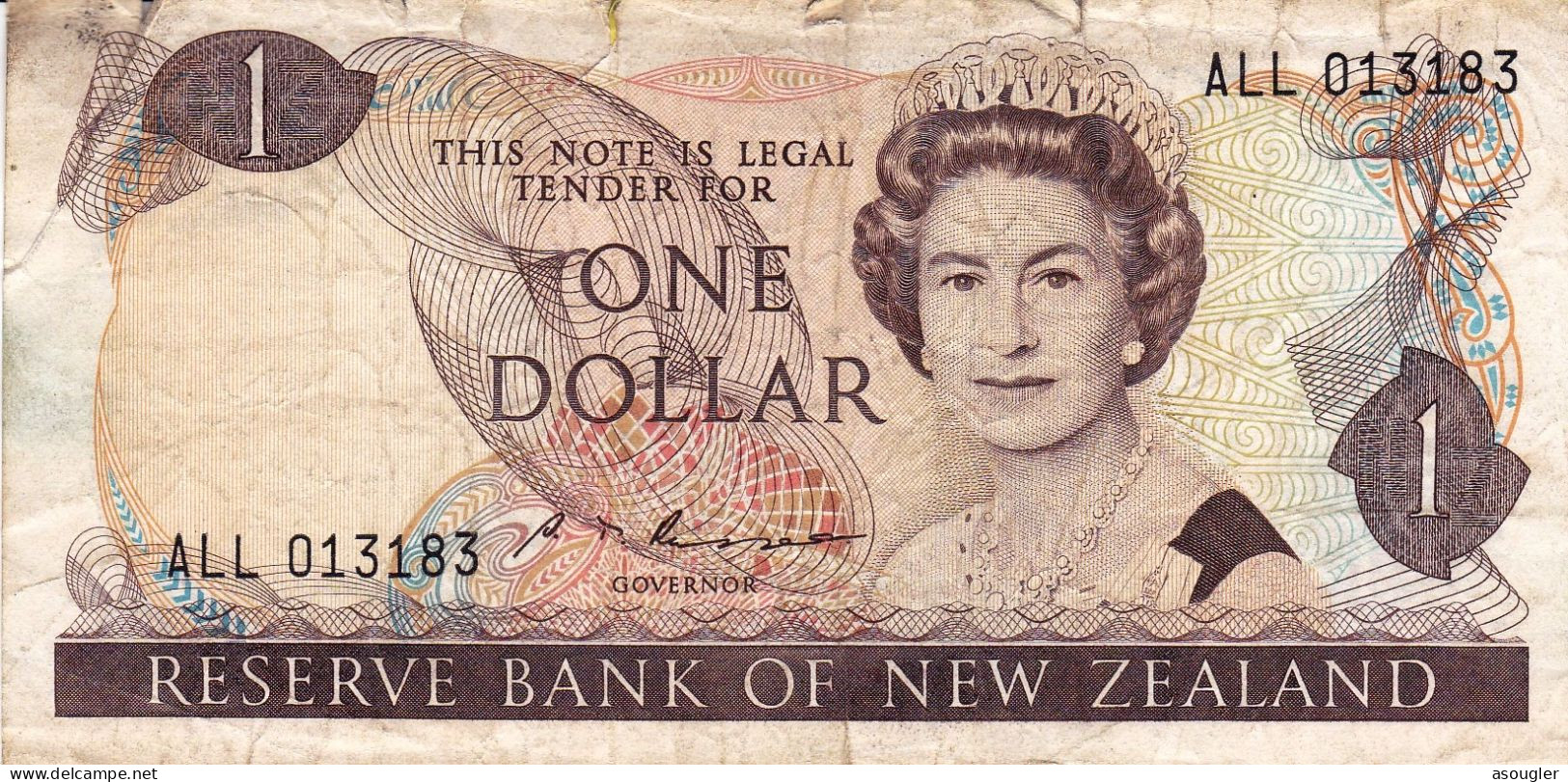 New Zealand 1 Dollar (1985-89) F P-169b "free Shipping Via Regular Air Mail (buyer Risk)" - Nueva Zelandía