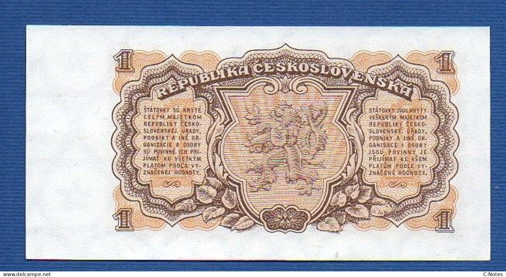 CZECHOSLOVAKIA - P.78a – 1 Koruna Československá (1953) UNC, S/n BP047712 - Tchécoslovaquie