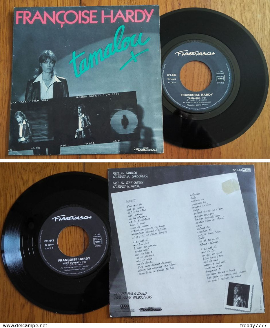 RARE French SP 45t RPM (7") FRANCOISE HARDY «Tamalou» (1980) - Collectors