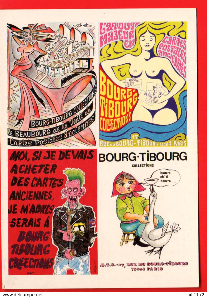 ABB-01 Bourg Tibourg Collections Paris, Illustrateurs  Repro Des 4 Premiers Prix De La Série Anniversaire.  GF NC - Borse E Saloni Del Collezionismo