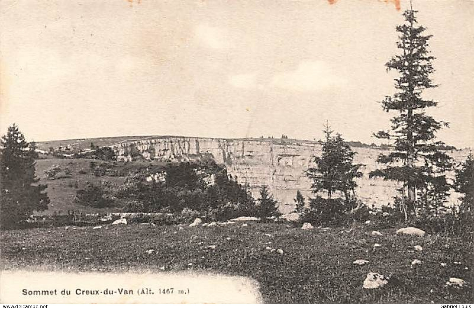 Sommet Du Creux-du-Van 1912 La Grande Béroche Cachet St. Aubin - Saint-Aubin/Sauges