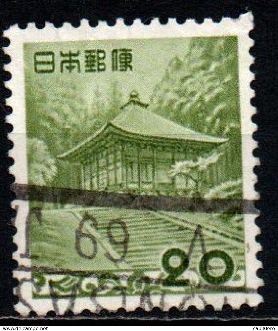  GIAPPONE - 1954 -  Golden Hall, Chusonji Temple - USATO - Oblitérés