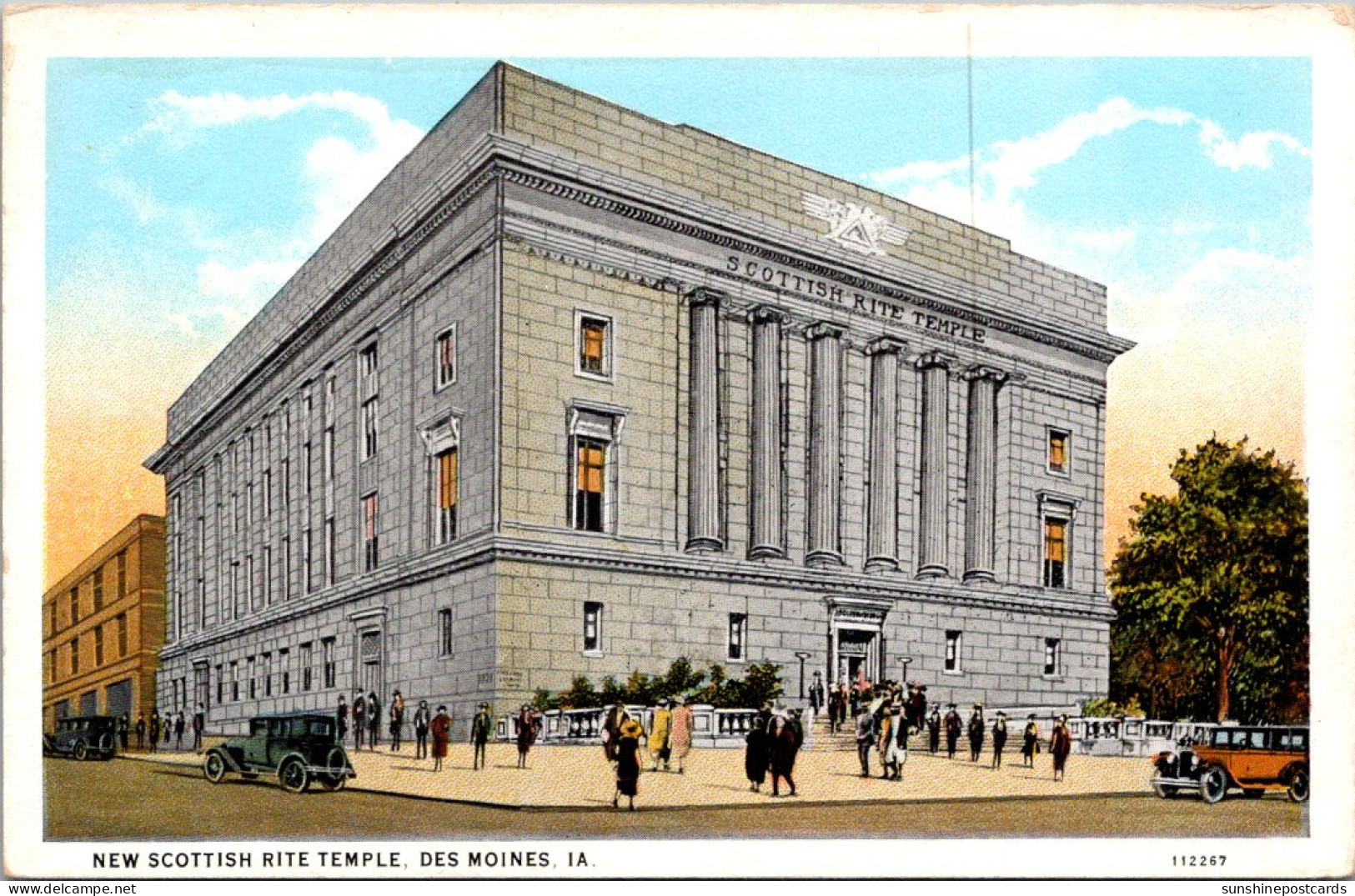 Iowa Des Moines New Scottish Rite Temple Curteich - Des Moines